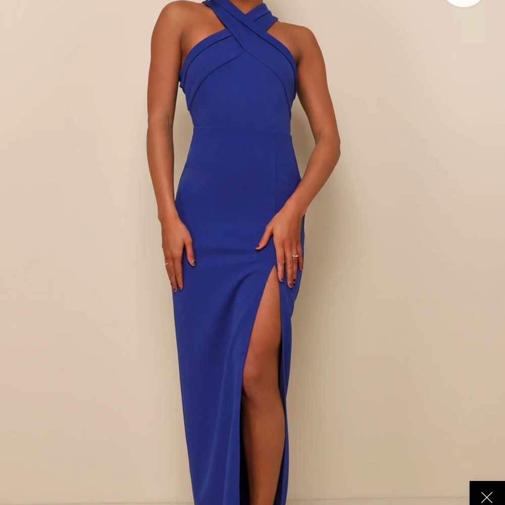 Lulu's Royal Blue Strapless Dress